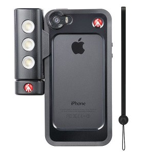 Manfrotto Klyp+ Lighting &amp; Stand Kit (Black Bumper+ SMT LED Light) for iPhone 5/5S