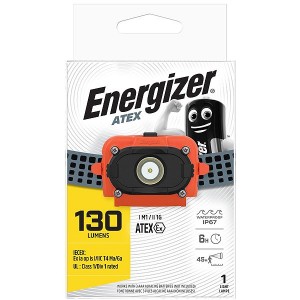 Energizer Atex Headlight operates with 3 AAA batteries