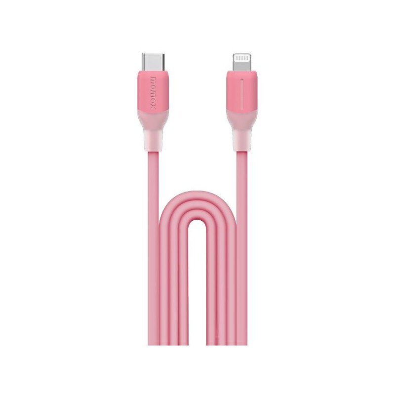 Momax 1-Link Flow CL USB-C to Lightning Cable - 1.2m - Pink - GeeWiz