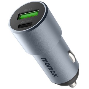 Momax UC15 38W Dual-Port Car Charger - Space Grey