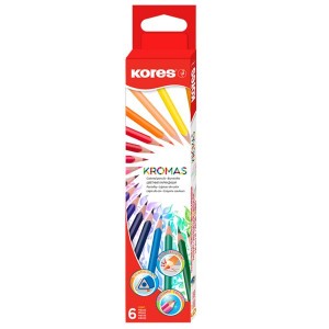 Kores Kromas 6 Colouring Pencils - 2 Pack