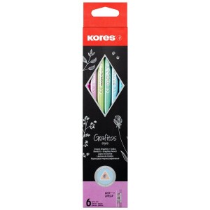 Kores Graphitos Style HB Pencils with Eraser Box of 6