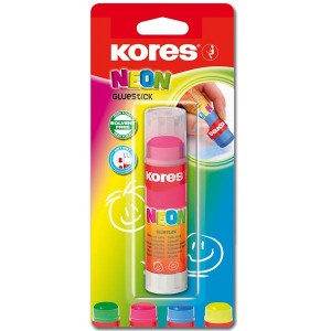 Kores Neon Glue Stick 20g Blister Pack