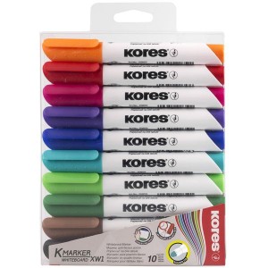 Kores Whiteboard K-Marker Set of 10 Mixed Colours