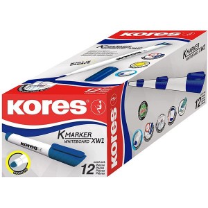 Kores Whiteboard K-Marker - Blue - Box of 12