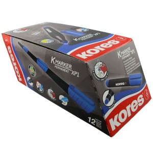 Kores Permanent K-Marker - Blue - 12s