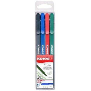 Kores K-Liner Set of 4 Mixed Colour Fine Liners