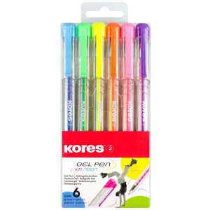 Kores K11 Gel Pen Neon Set of 6