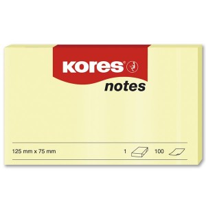 Kores Yellow Notes 125 x 75mm