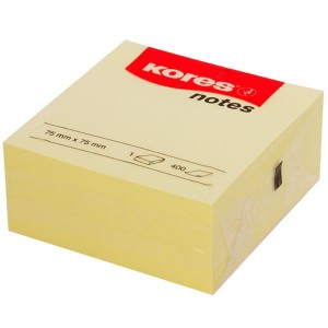 Kores Yellow Notes Cubo 75 x 75mm
