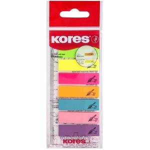 Kores Film Index “Sign Here” Strips on Ruler 8 Colours