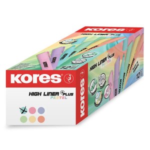 Kores High Liner Plus Pastel Powder Turquoise Highlighter Box of 12