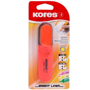Kores Bright Liner Plus Orange Highlighter Blister Pack