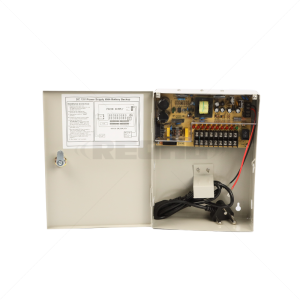 Securi-Prod 9 Channel 12VDC 10 Amp CCTV Power Supply with Battery Back-up