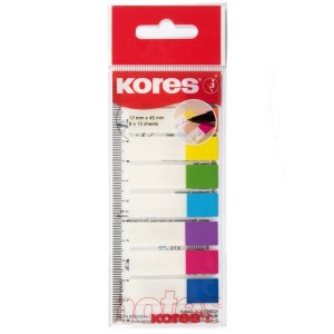Kores Film Filing Strips on Ruler 8 Colours