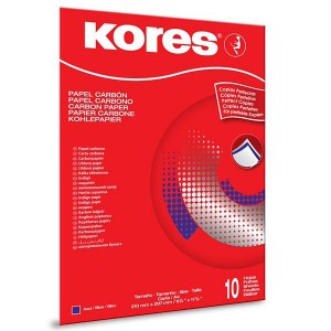 Kores Carbon Paper A4 Blue 10 Sheets