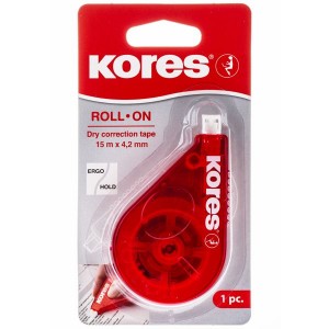 Kores Roll On Correction Tape Red Blister Pack