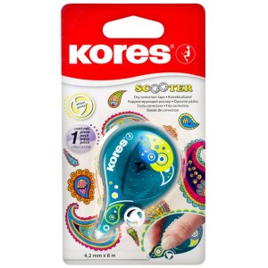 Kores Paisley Scooter Correction Tape Blister