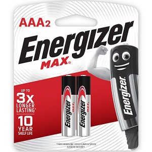 Energizer E92BP2 1.5v MAX Alkaline AAA Battery Card 2