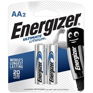 Energizer XL91BP2 1.5v Lithium AA Battery Card 2