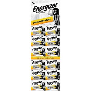 Energizer E91BP1X12 1.5v Power Alkaline AA Battery Card 1 Strip 12