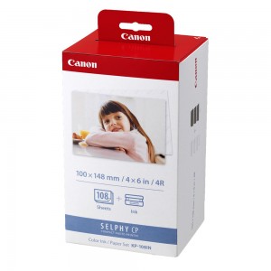 Canon KP-108 Selphy Paper &amp; Ink Kit - 108 Sheets / 10x15cm