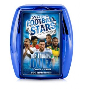 World Football Stars Blue Top Trumps Quiz Card Game - 1 Unit