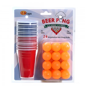 Complete Beer Pong Party Pack - 24 Cups- 24 Pong Balls