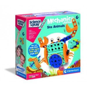Clementoni Mechanics Junior - Sea Animals 3 Model Kit - 1 Unit