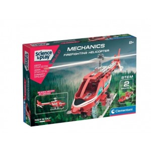 Clementoni Mechanics Lab Firefighting Helicopter - 6 Pack