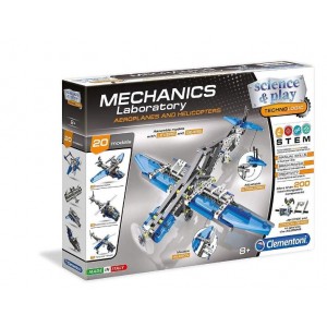 Clementoni Mechanics Laboratory - Planes and Helicopters 20 Model Kit - 6 Pack