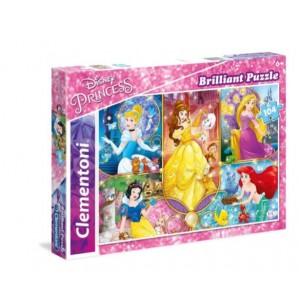 Clementoni Brilliant Princess 104 Piece Puzzle - 6 Pack