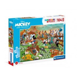 Clementoni 104 Pieces Puzzle - Maxi Mickey and Friends - 6 Pack
