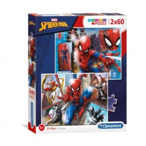 Clementoni Spiderman 2x60 Piece Puzzle - 1 Unit