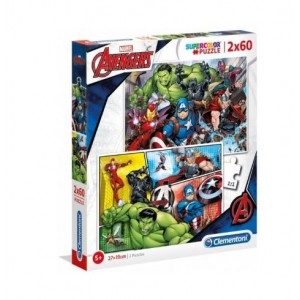 Clementoni Avengers 2x60 Piece Puzzle - 1 Unit