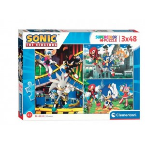 Clementoni 3x48 Piece Puzzle Sonic - 6 Pack