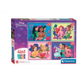 Clementoni 4In1 Piece Puzzle Disney Princess - 6 Pack