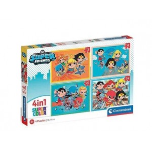 Clementoni 4In1 Piece Puzzle Dc Superfriends - 6 Pack