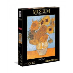 Clementoni 1000 Piece Museum Collection Van Gogh "Sun Flowers" - 6 Pack