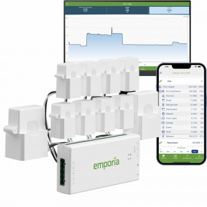 Emporia Vue Gen 3 Energy Monitor - with 8x 50A Emporia Current Monitoring Sensors