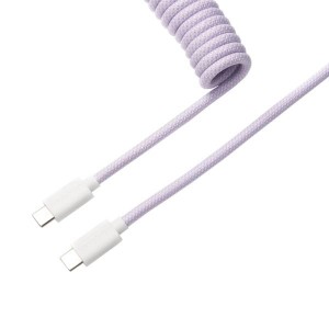 Keychron Coiled Aviator Cable - Light Purple/Straight