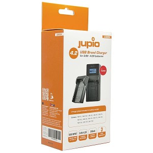 Jupio USB Brand Charger for Canon 3.6V-4.2V Batteries