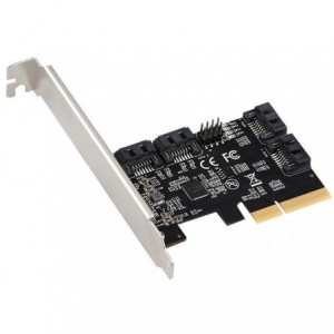 Diewu 4-Port SATA III 6Gbps PCI-E Controller Card