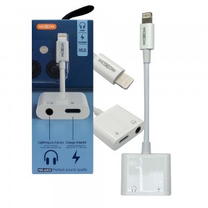 Moxom Lightning Adaptor and Charger -  with 3.5mm Audio Jack