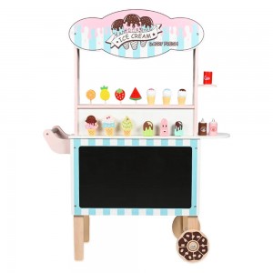 Wooden Ice Cream Stall for Kids - Delight your little ones with this charming wooden ice cream stall