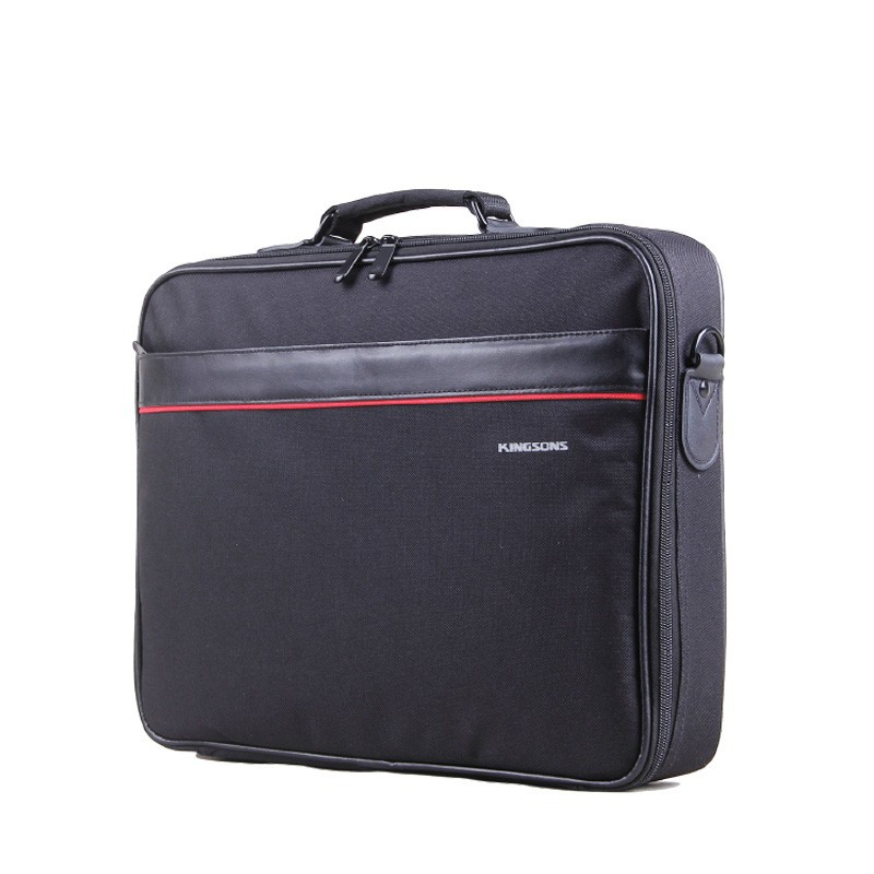 Kingsons - 15.6 Laptop Shoulder Bag, 600D Nylon - Black