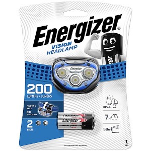 Unboxed Energizer Vision Headlight (200 lumens) incl. 3x AAA