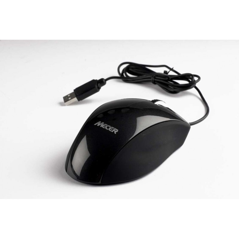 Mecer MM-U03BK USB Optical Wheel Mouse - Black