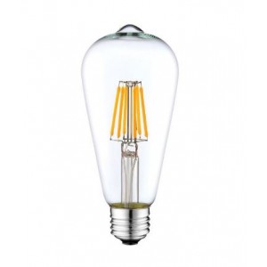 ACDC 220-240VAC 6W LED Pear Shape Lamp E27 Base - Warm White