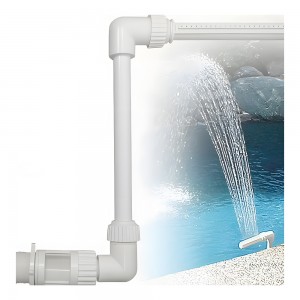 Multi-Purpose Water Feature (Pool/Pond Fountain) - Functions as a pool fountain spray or waterfall attachment (White)